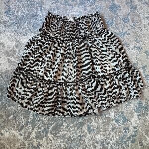 altar’d state ruffle mini skirt – animal print – size s
